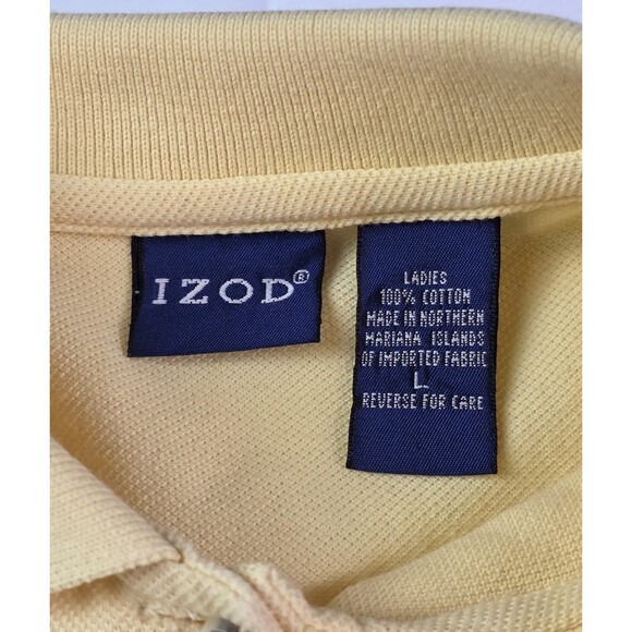 IZOD Men’s Medium Yellow Short Sleeve Shirt - Picture 3 of 7
